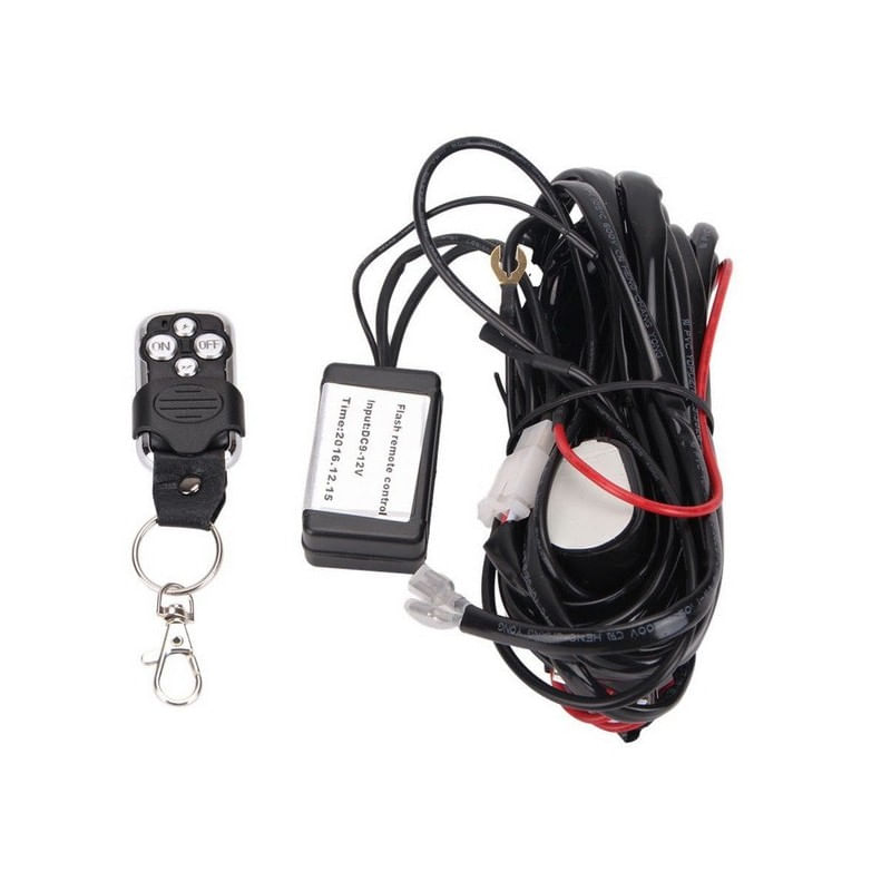Auto si Moto - Piese auto si accesorii - Caroserie - Faruri, stopuri si proiectoare - Cablaj wireless cu telecomanda pentru 1 proiector led/led bar pana la 288W - Infinity.ro