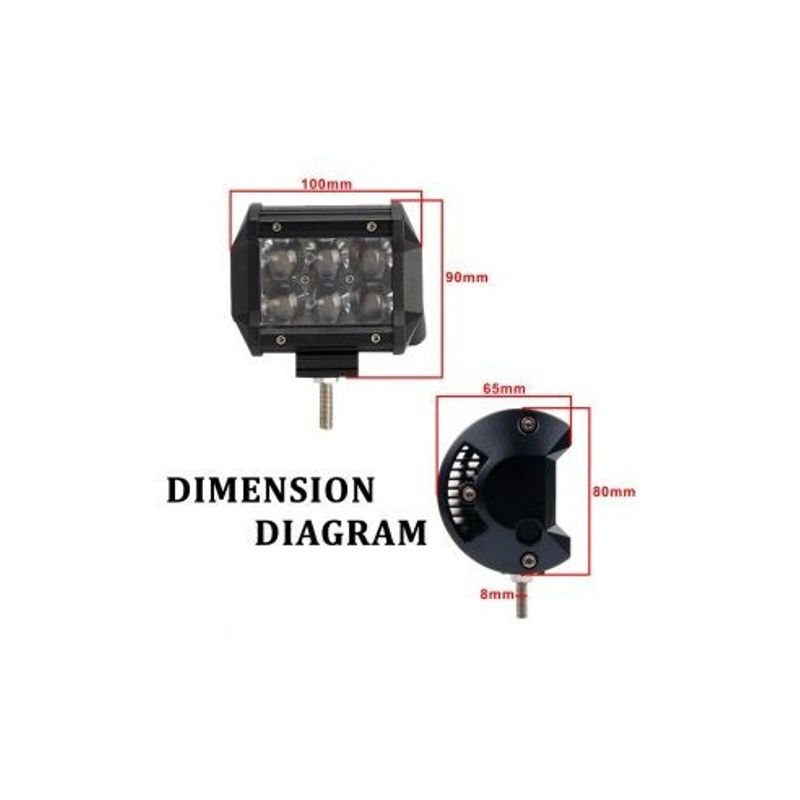 Auto si Moto - Piese auto si accesorii - Caroserie - Faruri, stopuri si proiectoare - LED Bar Auto Offroad 4D 18W/12V-24V, 1530 Lumeni, 4"/10 cm, Spot Beam 12 Grade - Infinity.ro