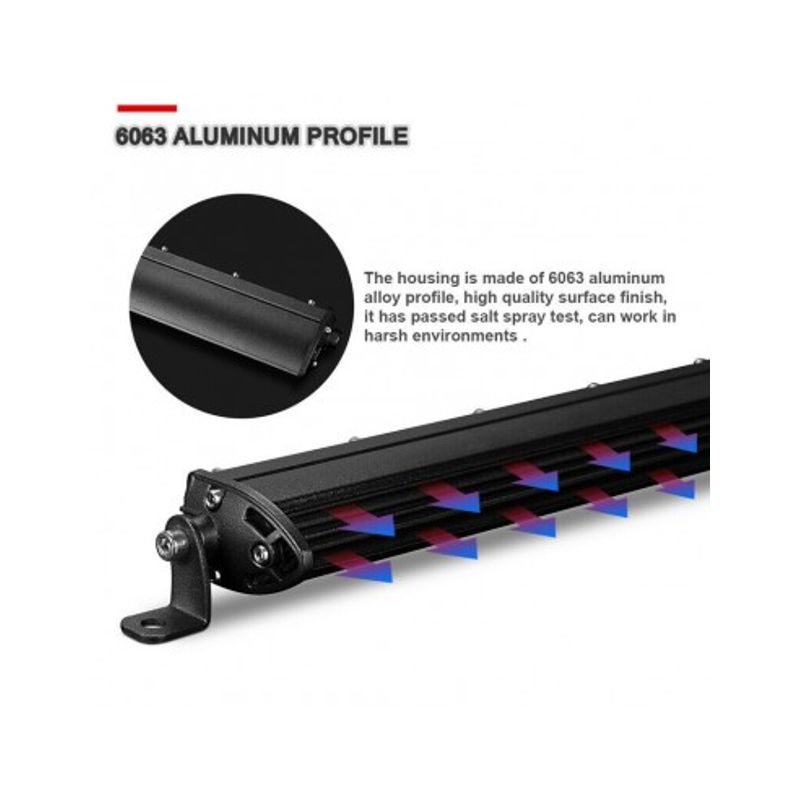 Auto si Moto - Piese auto si accesorii - Caroserie - Faruri, stopuri si proiectoare - LED Bar Auto 54W Super Slim (35 mm) 12/24V, 4590 Lumeni, 20"/51cm, Spot Beam - B18-54W - Infinity.ro