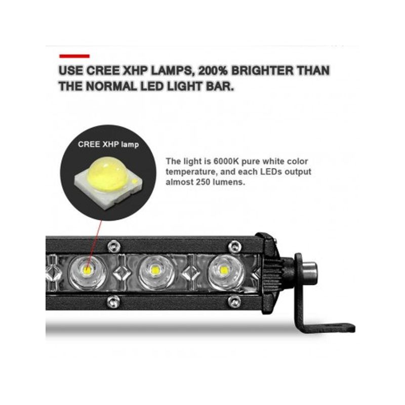 Auto si Moto - Piese auto si accesorii - Caroserie - Faruri, stopuri si proiectoare - LED Bar Auto 90W Super Slim (35 mm) 12/24V, 7650 Lumeni, 31"/79cm, Combo Beam - B18-90W - Infinity.ro