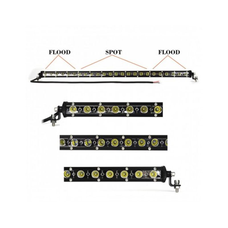 Auto si Moto - Piese auto si accesorii - Caroserie - Faruri, stopuri si proiectoare - LED Bar Auto 108W Super Slim (35 mm) 12/24V, 9180 Lumeni, 38"/97cm, Combo Beam - B18-108W - Infinity.ro