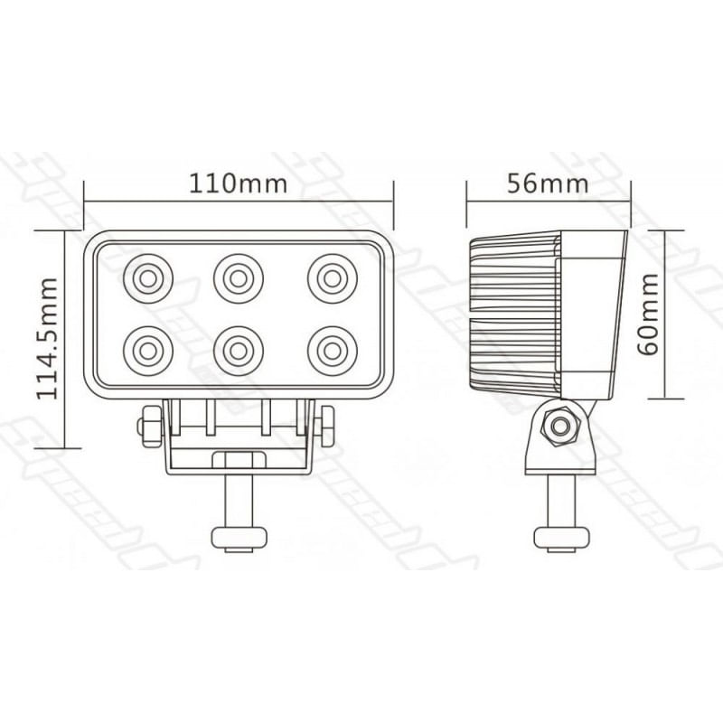 Auto si Moto - Electrice auto - Iluminare si semnalizare - Becuri auto - Proiector LED Auto Offroad 18W/12V-24V, 1320 Lumeni, Dreptunghiular, Spot Beam 30 Grade - Infinity.ro