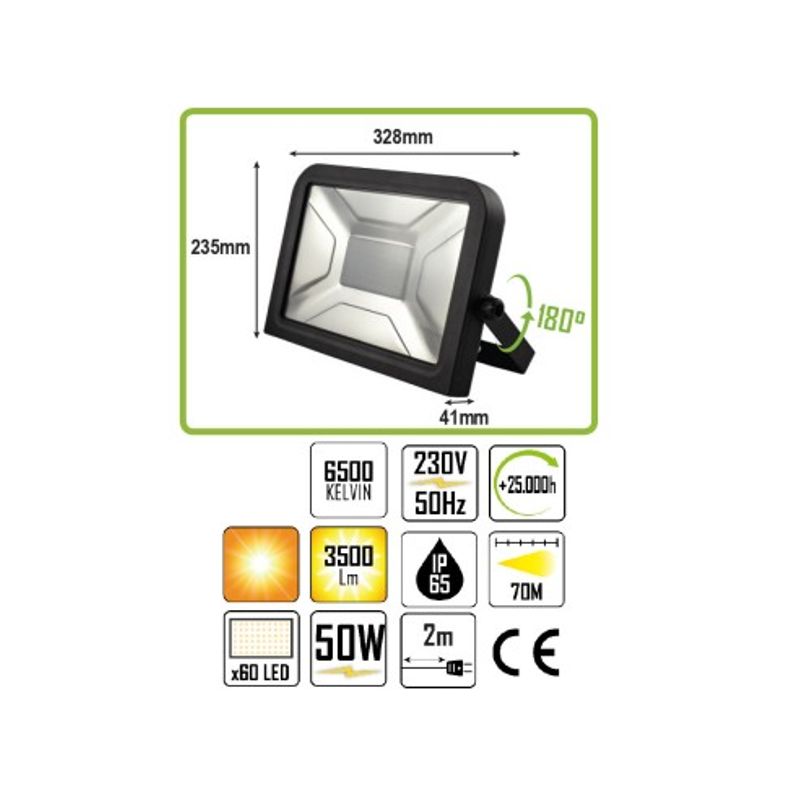 Auto si Moto - Electrice auto - Iluminare si semnalizare - Becuri auto - Proiector LED JBM Flood Light, 50W, 3300lm - Infinity.ro
