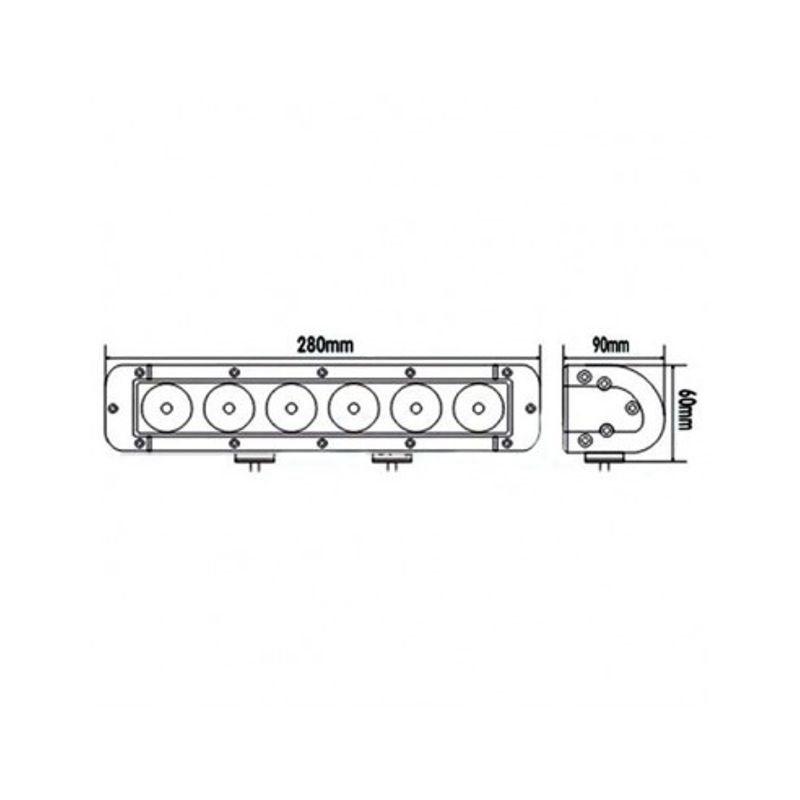 Auto si Moto - Piese auto si accesorii - Caroserie - Faruri, stopuri si proiectoare - LED Bar Auto Offroad 4D 60W/12V-24V, 5100 Lumeni, 11"/28 cm, Spot Beam 12 Grade - Infinity.ro