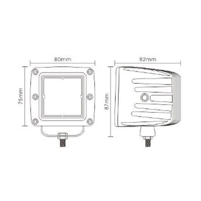 Auto si Moto - Electrice auto - Iluminare si semnalizare - Becuri auto - Proiector LED Auto Offroad 18W/12V-24V, Patrat, 1320 Lumeni, Spot Beam 8 Grade - Infinity.ro