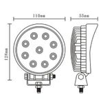 Auto si Moto - Electrice auto - Iluminare si semnalizare - Becuri auto - Proiector LED Auto Offroad 27W/12V-24V, 1980 Lumeni, Rotund, Spot Beam 30 Grade - Infinity.ro