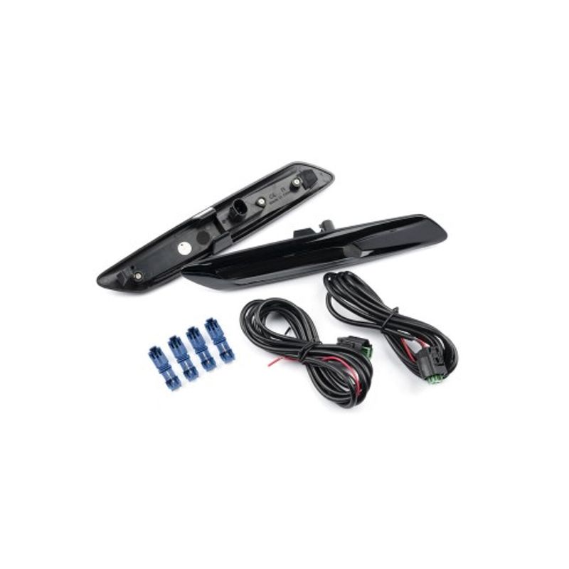 Auto si Moto - Piese auto si accesorii - Caroserie - Faruri, stopuri si proiectoare - Set 2 Semnalizari Negre Aripa LED Dinamice secventiale cu sticla fumurie pentru BMW F10, F11, F07 fara facelift - Infinity.ro