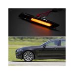 Auto si Moto - Piese auto si accesorii - Caroserie - Faruri, stopuri si proiectoare - Set 2 Semnalizari Negre Aripa LED Dinamice secventiale cu sticla fumurie pentru BMW F10, F11, F07 fara facelift - Infinity.ro