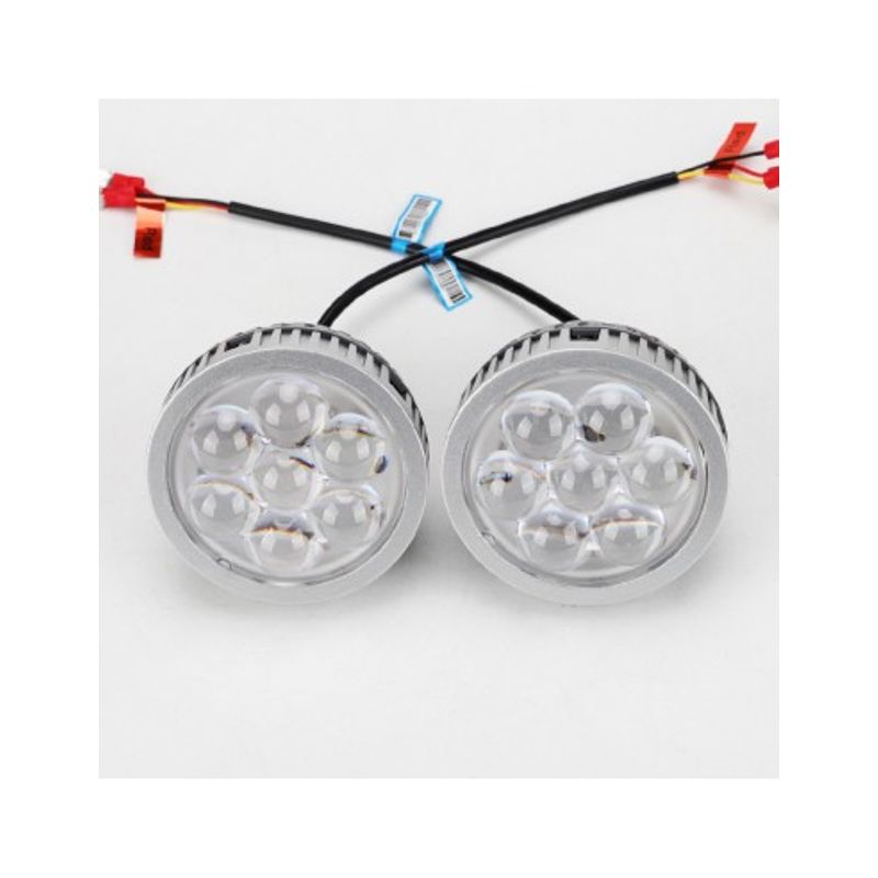 Auto si Moto - Piese auto si accesorii - Caroserie - Faruri, stopuri si proiectoare - Set 2 proiectore LED 3" pentru faza lunga auto / moto cu lumina de zi DRL 35W, 12V, 3000Lm - i6 - Infinity.ro