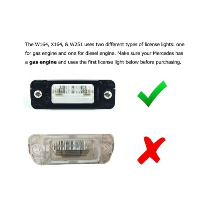 Auto si Moto - Piese auto si accesorii - Caroserie - Faruri, stopuri si proiectoare - Set 2 Lampi Numar Led Mercedes-Benz ML W164, R W251, GL X164 - Infinity.ro