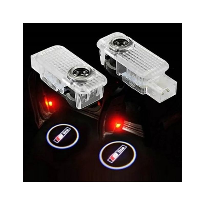 Auto si Moto - Piese auto si accesorii - Caroserie - Faruri, stopuri si proiectoare - Set 2 proiectoare Logo portiera Audi  S-LINE A1, A4, A5, A6, A8, TT, R8, Q5, Q7 - Infinity.ro