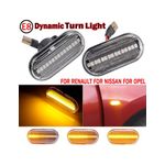 Auto si Moto - Piese auto si accesorii - Caroserie - Faruri, stopuri si proiectoare - Set 2 Semnalizari Aripa LED dinamice cu sticla clara pentru Renault Clio, Espace, Master, Megane, Trafic - Infinity.ro