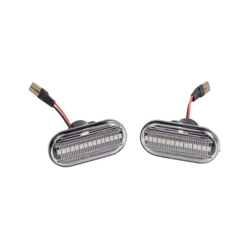 Auto si Moto - Piese auto si accesorii - Caroserie - Faruri, stopuri si proiectoare - Set 2 Semnalizari Aripa LED dinamice cu sticla clara pentru Renault Clio, Espace, Master, Megane, Trafic - Infinity.ro