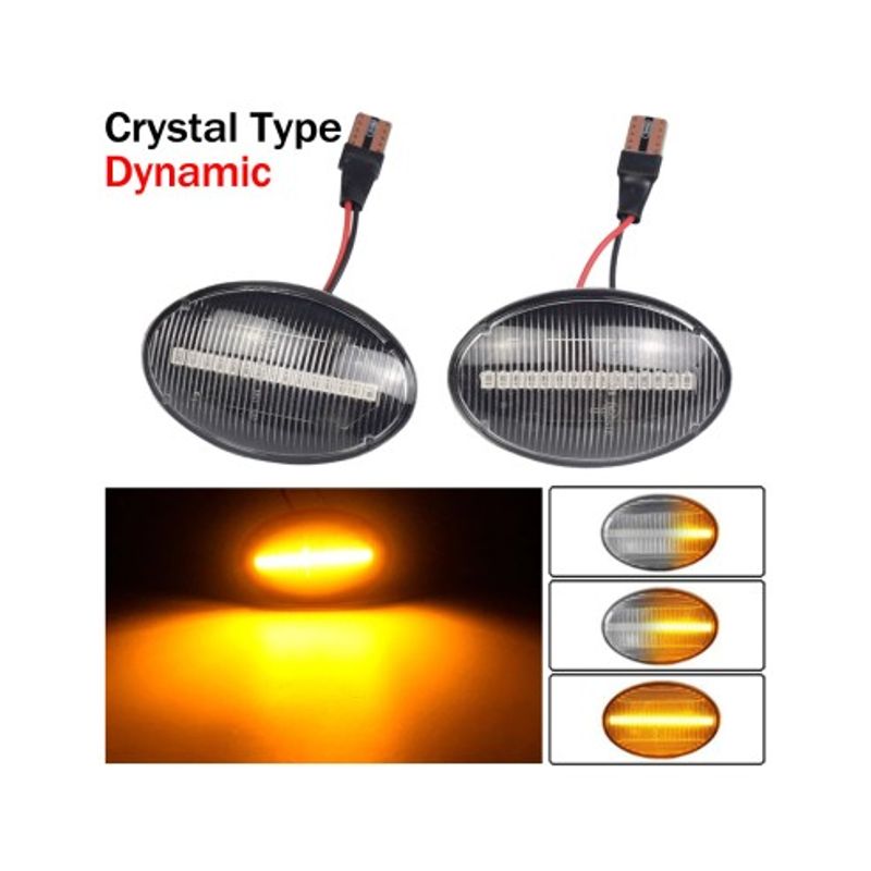 Auto si Moto - Piese auto si accesorii - Caroserie - Faruri, stopuri si proiectoare - Set 2 Semnalizari Aripa LED dinamice cu sticla clara Opel Astra F, Corsa B, Corsa C, Meriva, Combo B/C - Infinity.ro