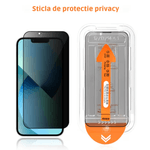 Laptop, Telefoane si Tablete - Telefoane mobile si accesorii - Accesorii Telefoane - Folii protectie telefoane - Folie de sticla N2L Store® pentru iPhone 16 PRO, Privacy, 9H+, anti-amprenta, kit aplicare - Infinity.ro