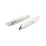 Auto si Moto - Piese auto si accesorii - Caroserie - Faruri, stopuri si proiectoare - Set 2 Semnalizari Aripa Led Cromate BMW F10, E60, E61, E90, E91, E81, E82, E88 - Infinity.ro