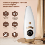 Ingrijire personala si Cosmetice - Aparate & accesorii ingrijire personala - Epilatoare si accesorii - Epilatoare - Epilator IPL N2L Store®, 999.900 Impulsuri, 9 Nivele de Intensitate, pentru Fata si Corp - Infinity.ro