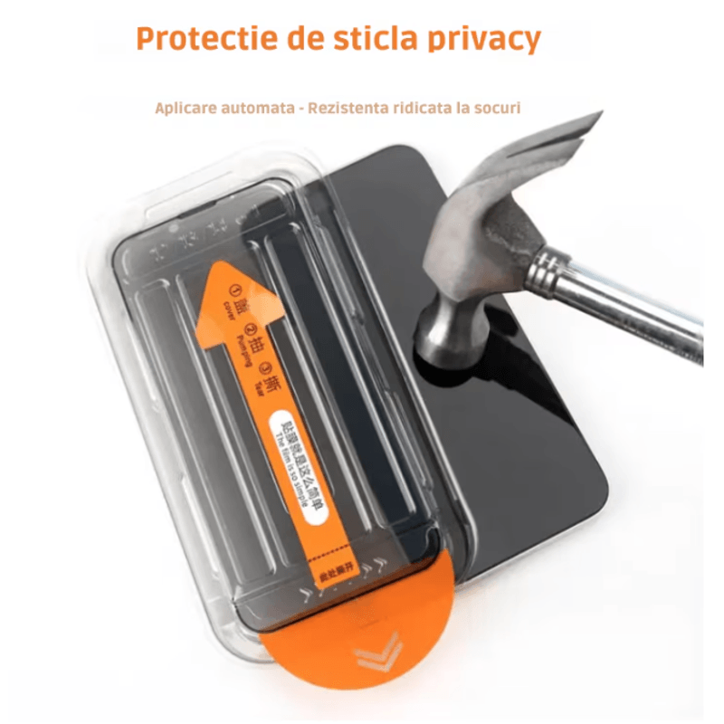Laptop, Telefoane si Tablete - Telefoane mobile si accesorii - Accesorii Telefoane - Folii protectie telefoane - Folie sticla N2L Store® pentru iPhone 15 PLUS, Privacy, 9H+, anti-amprenta, kit aplicare - Infinity.ro