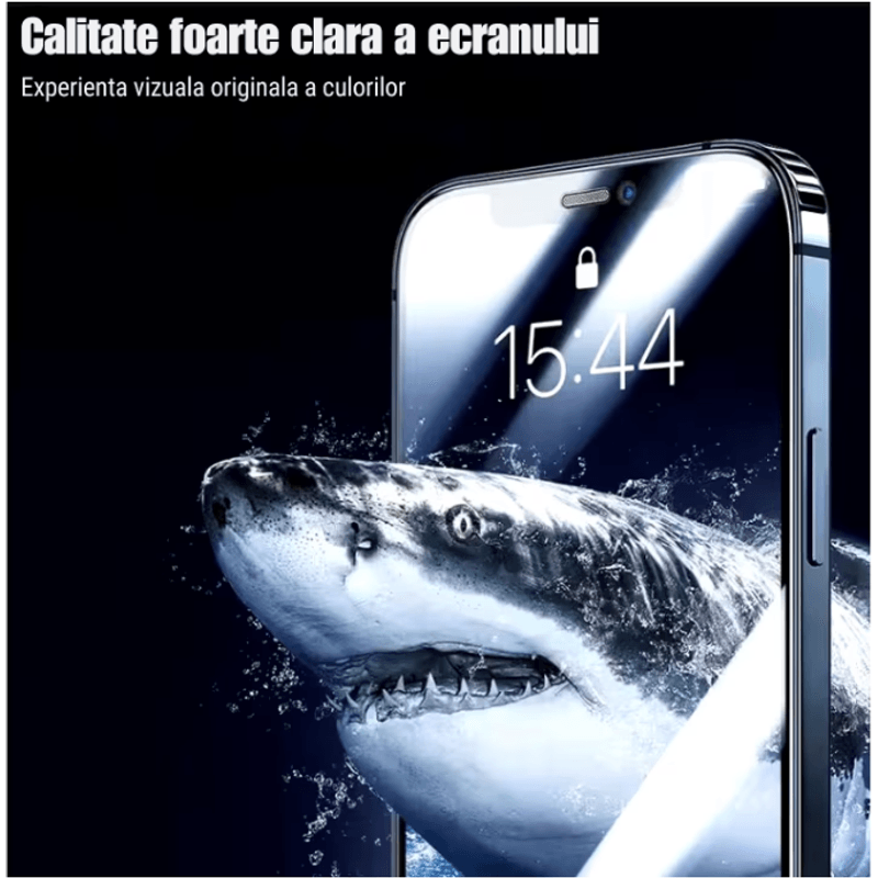 Laptop, Telefoane si Tablete - Telefoane mobile si accesorii - Accesorii Telefoane - Folii protectie telefoane - Folie sticla N2L Store®, iPhone 16 PRO MAX, 9H+, anti-amprenta, kit de aplicare inclus - Infinity.ro