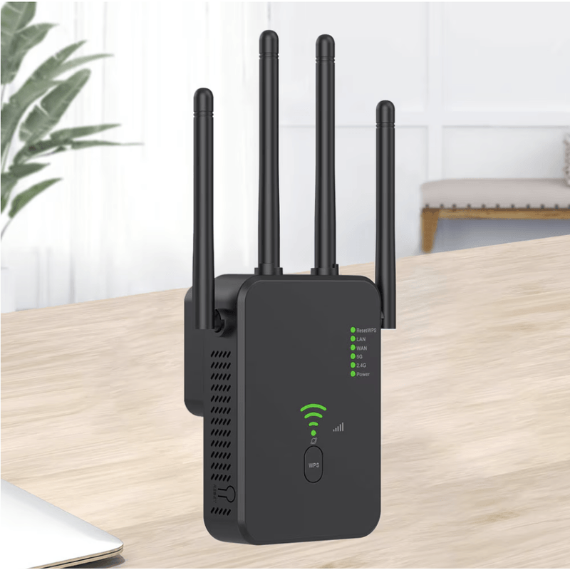 PC, gaming si accesorii - Retelistica - Wireless - Adaptoare wireless - Amplificator Semnal WiFi N2L Store®, Range Extender 1200M, Dual Band 2.4G/5G, 3 Moduri (Repeater/Router/AP), 4 Antene - Infinity.ro
