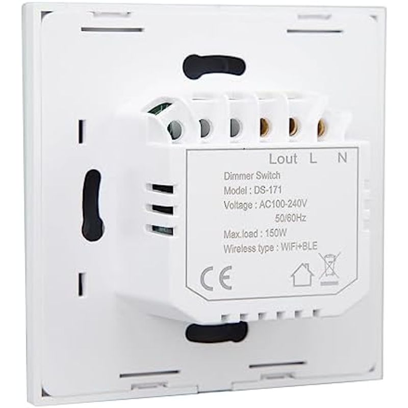 Casa si Gradina - Electrice - Distributie electrica si comanda - Intrerupatoare - Intrerupator Smart/Inteligent N2L Store®, Touch, Dimmer, Wi-Fi, Cu NUL, Sticla Securizata Tuya/Smart Life - Infinity.ro