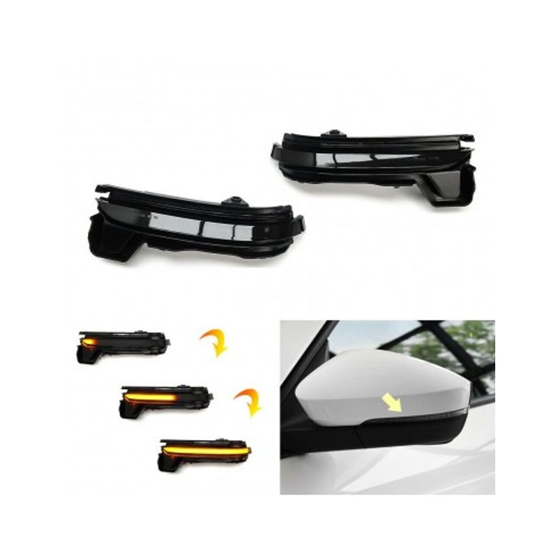 Auto si Moto - Piese auto si accesorii - Caroserie - Faruri, stopuri si proiectoare - Set 2 Semnalizari Led Oglinda Dinamice Skoda Kodiaq, Karoq - Infinity.ro
