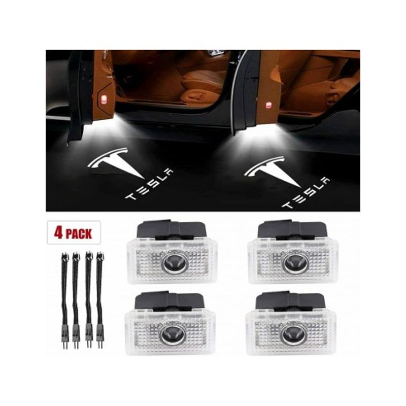 Auto si Moto - Piese auto si accesorii - Caroserie - Ornamente exterior auto - Set 2 Logo Portiere Tesla Model 3, S, X, Y - Infinity.ro