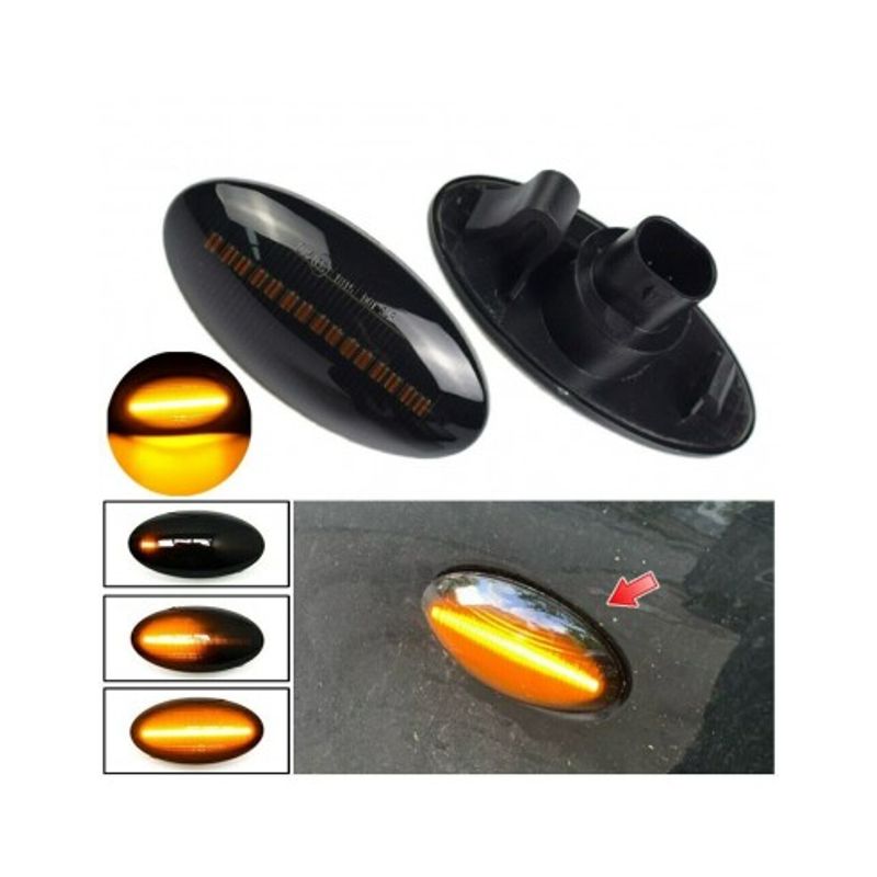 Auto si Moto - Piese auto si accesorii - Caroserie - Faruri, stopuri si proiectoare - Set 2 Semnalizari Aripa LED Dinamice Secventiale Fiat Sedici - Infinity.ro