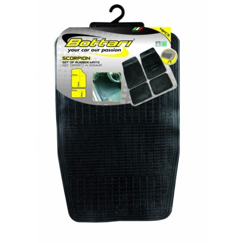 Auto si Moto - Intretinere auto - Covorase auto - Set 4 bucati covorase din cauciuc universale "NEW SCORPION" Bottari - Infinity.ro