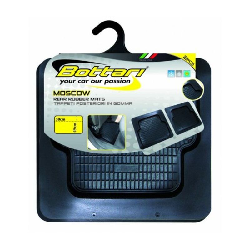Auto si Moto - Intretinere auto - Covorase auto - Set 2 bucati covorase din cauciuc universale tip tavita spate "MOSCOW" Bottari - Infinity.ro