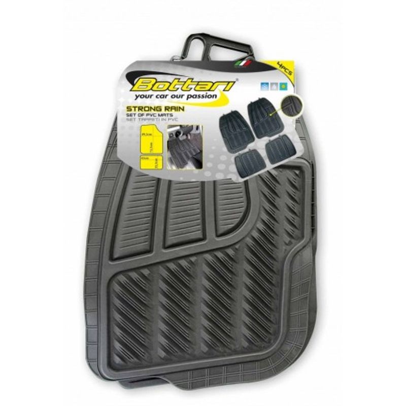 Auto si Moto - Intretinere auto - Covorase auto - Set 4 bucati covorase din PVC universale "Strong Rain" Bottari - Infinity.ro