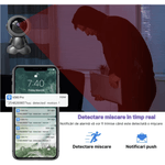 Casa si Gradina - Mobilier - Mobilier copii - Monitoare video copii - Baby Monitor/Camera Robot N2L Store®, HD 1080P, WiFi, IR Noapte, Bidirectional, Rotire 355°/75°, Card SD 64GB - Infinity.ro