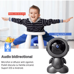 Casa si Gradina - Mobilier - Mobilier copii - Monitoare video copii - Baby Monitor/Camera Robot N2L Store®, HD 1080P, WiFi, IR Noapte, Bidirectional, Rotire 355°/75°, Card SD 64GB - Infinity.ro