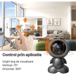 Casa si Gradina - Mobilier - Mobilier copii - Monitoare video copii - Baby Monitor/Camera Robot N2L Store®, HD 1080P, WiFi, IR Noapte, Bidirectional, Rotire 355°/75°, Card SD 64GB - Infinity.ro