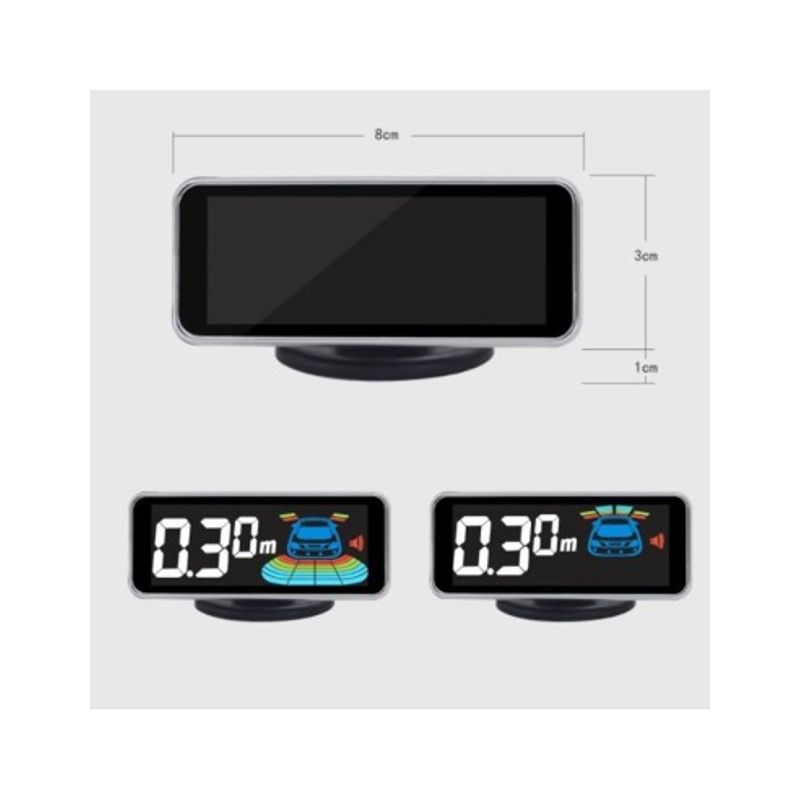 Auto si Moto - Electronice auto - Senzori de parcare - Senzori parcare cu display LED cu afisare individuala pe fiecare senzor Albastru - Infinity.ro