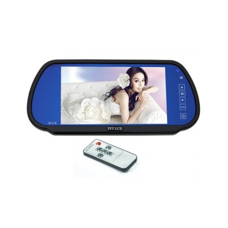 Auto si Moto - Electronice auto - Senzori de parcare - Senzori parcare cu camera video si display LCD de 7" in oglinda T24 Rosu - Infinity.ro