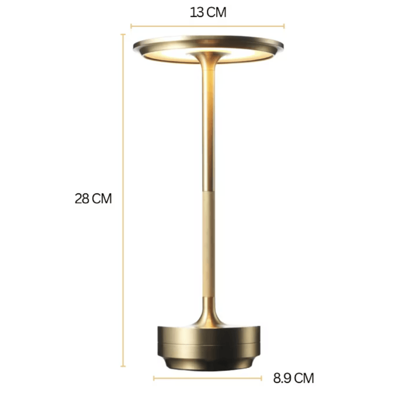 Casa si Gradina - Corpuri si surse de iluminat - Veioze si lampi - Veioze - Lampa LED wireless N2L Store®, portabila, cu touch control, 3 tipuri de iluminare, USB-C, Auriu - Infinity.ro