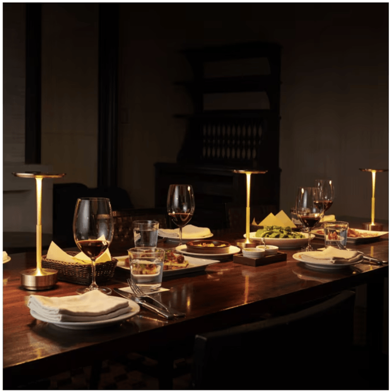 Casa si Gradina - Corpuri si surse de iluminat - Veioze si lampi - Veioze - Lampa LED wireless N2L Store®, portabila, cu touch control, 3 tipuri de iluminare, USB-C, Auriu - Infinity.ro