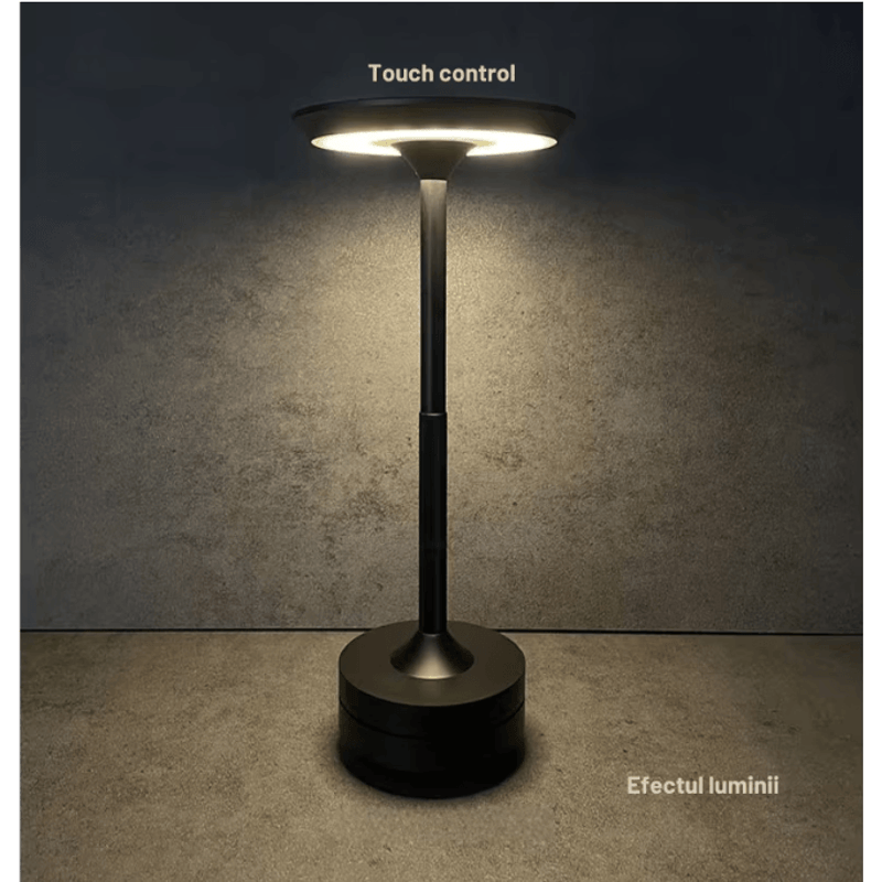 Casa si Gradina - Corpuri si surse de iluminat - Veioze si lampi - Veioze - Lampa LED wireless N2L Store®, portabila, cu touch control, 3 tipuri de iluminare, USB-C, Negru - Infinity.ro