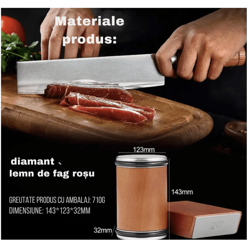 Casa si Gradina - Bucatarie si vesela - Ustensile bucatarie - Ascutitoare cutite - Ascutitor profesional N2L Store®, piatra diamantata #400/#1000, baza magnetica, unghi 15°/20° - Infinity.ro