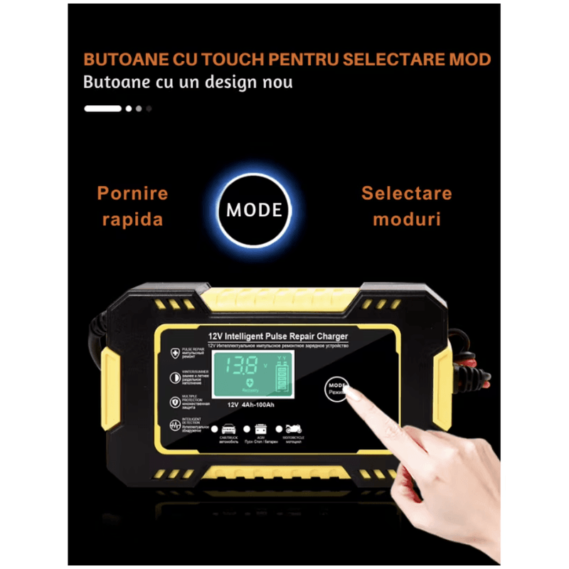 Auto si Moto - Reparatii si depanare - Redresoare - Redresor inteligent N2L Store®, 12V, 6A, reparare prin impulsuri, mod iarna/vara - Infinity.ro