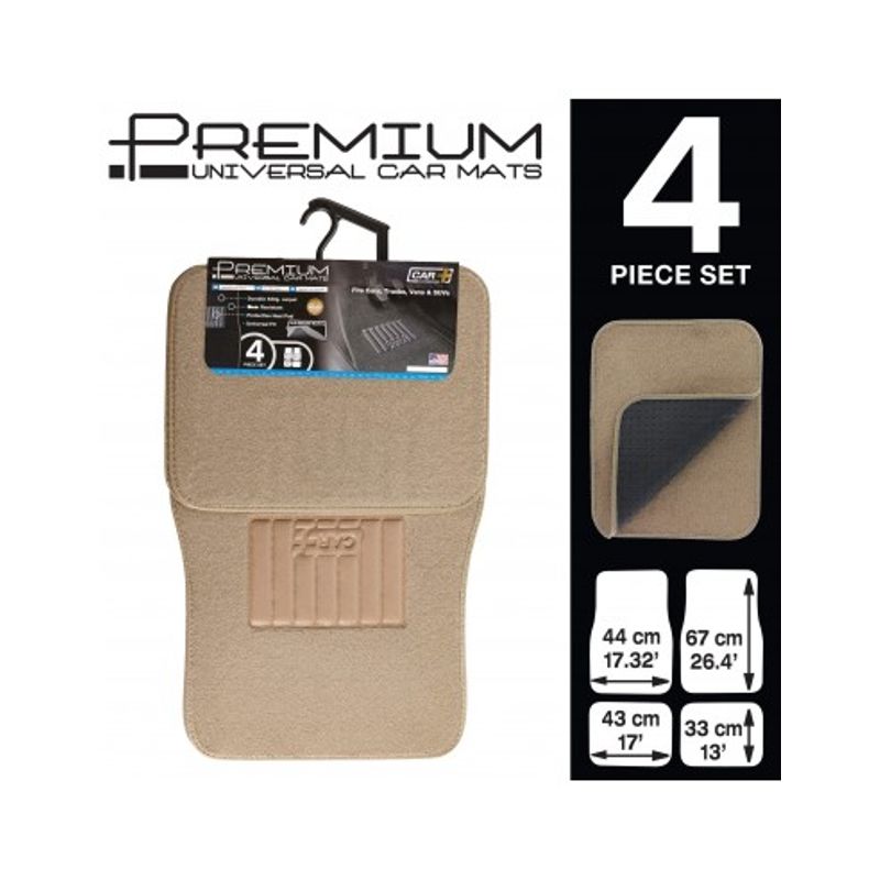 Auto si Moto - Intretinere auto - Covorase auto - Covorase auto universale, 4 buc din mocheta , Bej - Infinity.ro