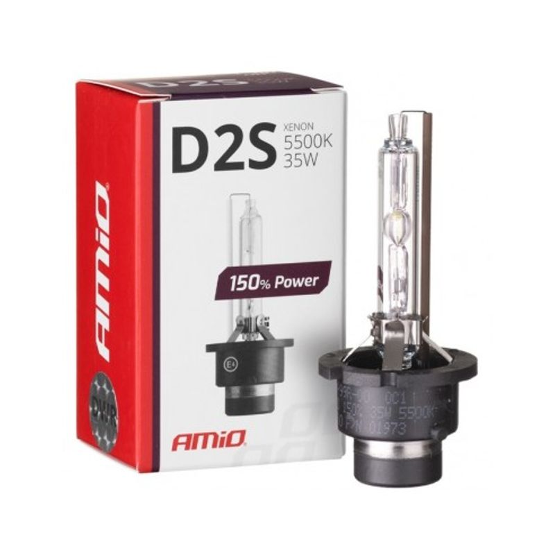 Auto si Moto - Electrice auto - Iluminare si semnalizare - Becuri auto - Bec Xenon Auto D2S +150% 5500K 35W Amio - Infinity.ro