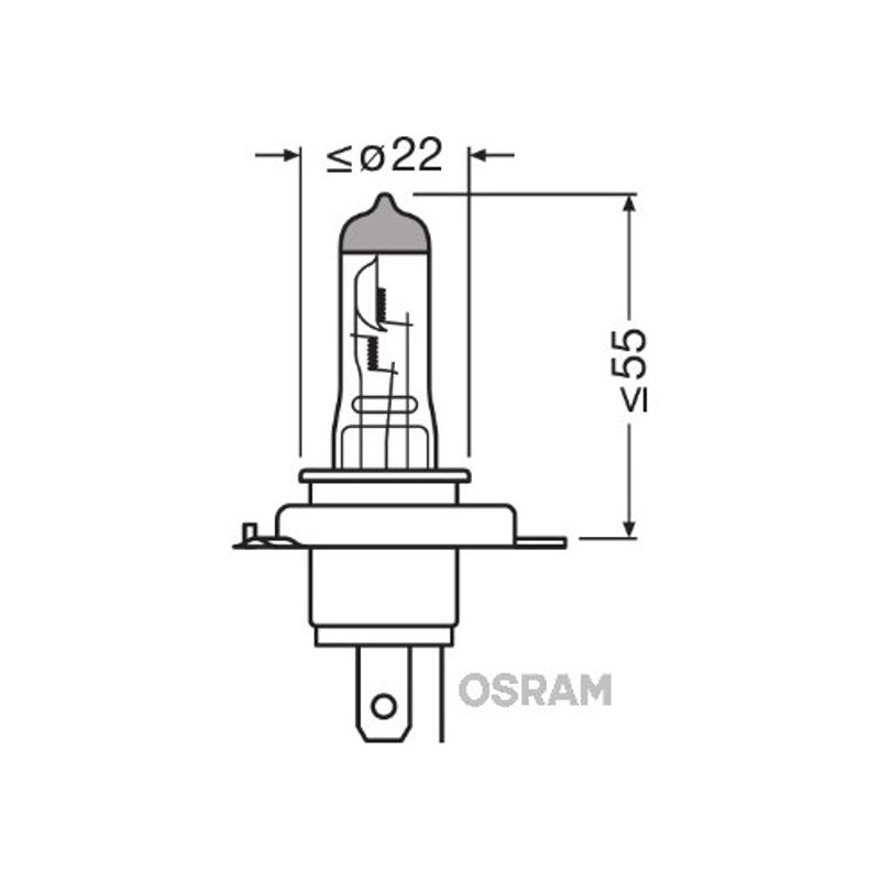 Auto si Moto - Electrice auto - Iluminare si semnalizare - Becuri auto - Bec camion H4 Osram 24V 75/70W - Infinity.ro