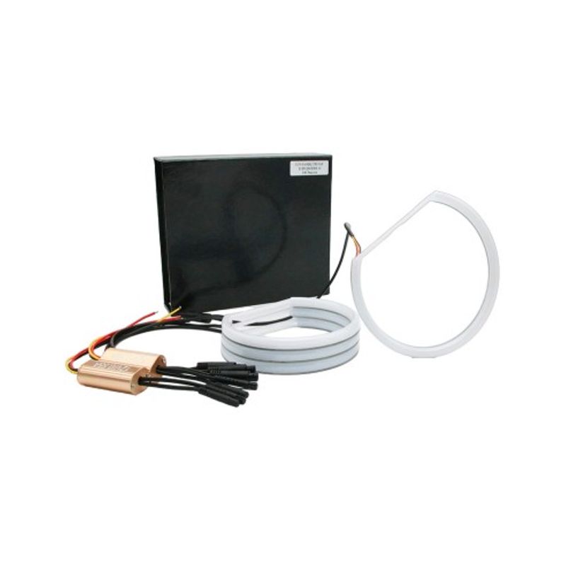 Auto si Moto - Electrice auto - Iluminare si semnalizare - Becuri auto - Kit Angel Eyes LED COTTON cu semnalizare pentru BMW E46 COMPACT 2x106mm semi + 2x131mm - Infinity.ro