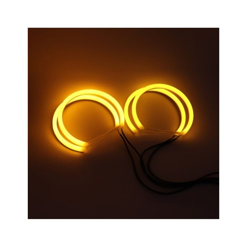 Auto si Moto - Electrice auto - Iluminare si semnalizare - Becuri auto - Kit Angel Eyes LED COTTON cu semnalizare pentru BMW E46 COMPACT 2x106mm semi + 2x131mm - Infinity.ro