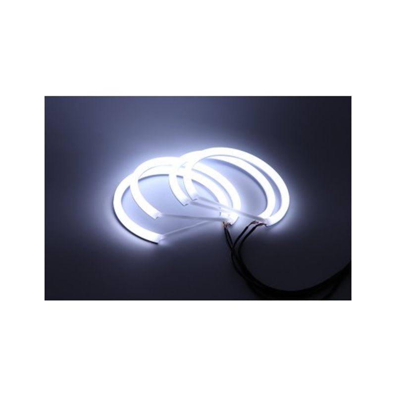 Auto si Moto - Electrice auto - Iluminare si semnalizare - Becuri auto - Kit Angel Eyes LED COTTON cu semnalizare pentru BMW E46 COMPACT 2x106mm semi + 2x131mm - Infinity.ro