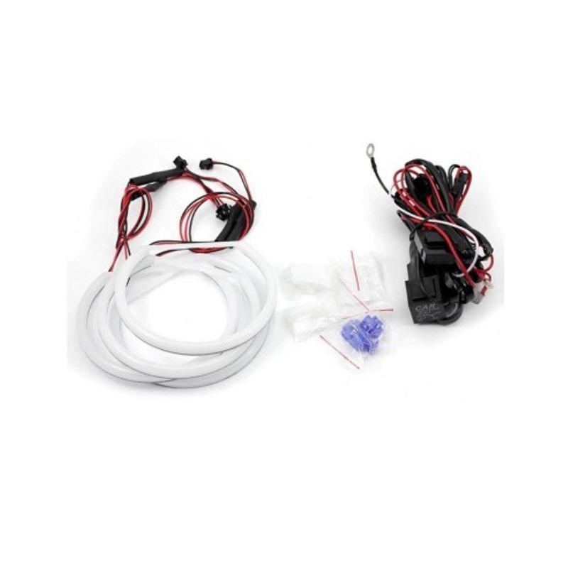 Auto si Moto - Electrice auto - Iluminare si semnalizare - Becuri auto - Kit Angel Eyes LED COTTON BMW X5 E53 Facelift pentru inlocuirea inelelor originale 2x127mm + 2x146mm - Infinity.ro
