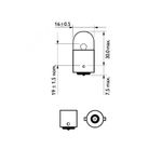 Auto si Moto - Electrice auto - Iluminare si semnalizare - Becuri auto - Set 2 Becuri Auxiliare R10w 12v (Blister) Vision Philips - Infinity.ro