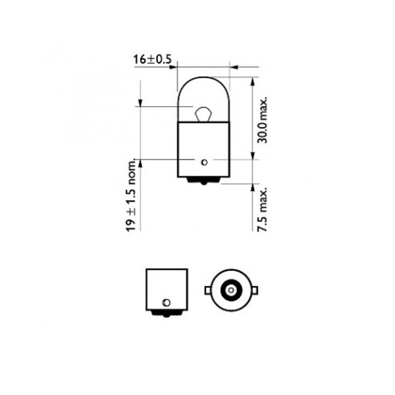 Auto si Moto - Electrice auto - Iluminare si semnalizare - Becuri auto - Set 2 Becuri Auxiliare R10w 12v (Blister) Vision Philips - Infinity.ro